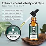 Beard Growth Kit - 2X Concentration Biotin for Men, Natural Argan, Jojoba Oils and Vitamins (Cedarwood) - Image 5