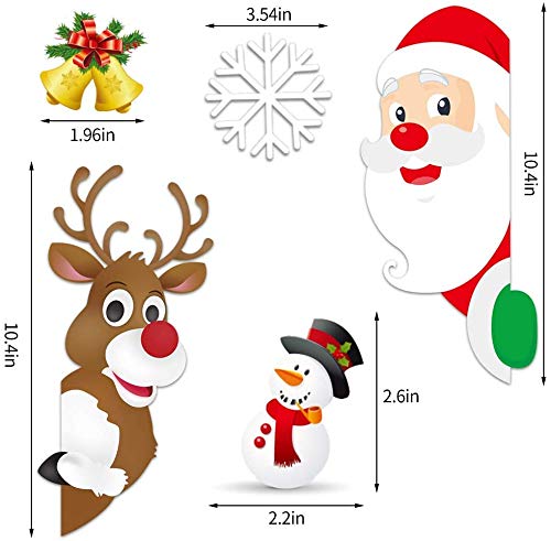 Crazy bean 8 Fogli Adesivo per finestre Natalizie