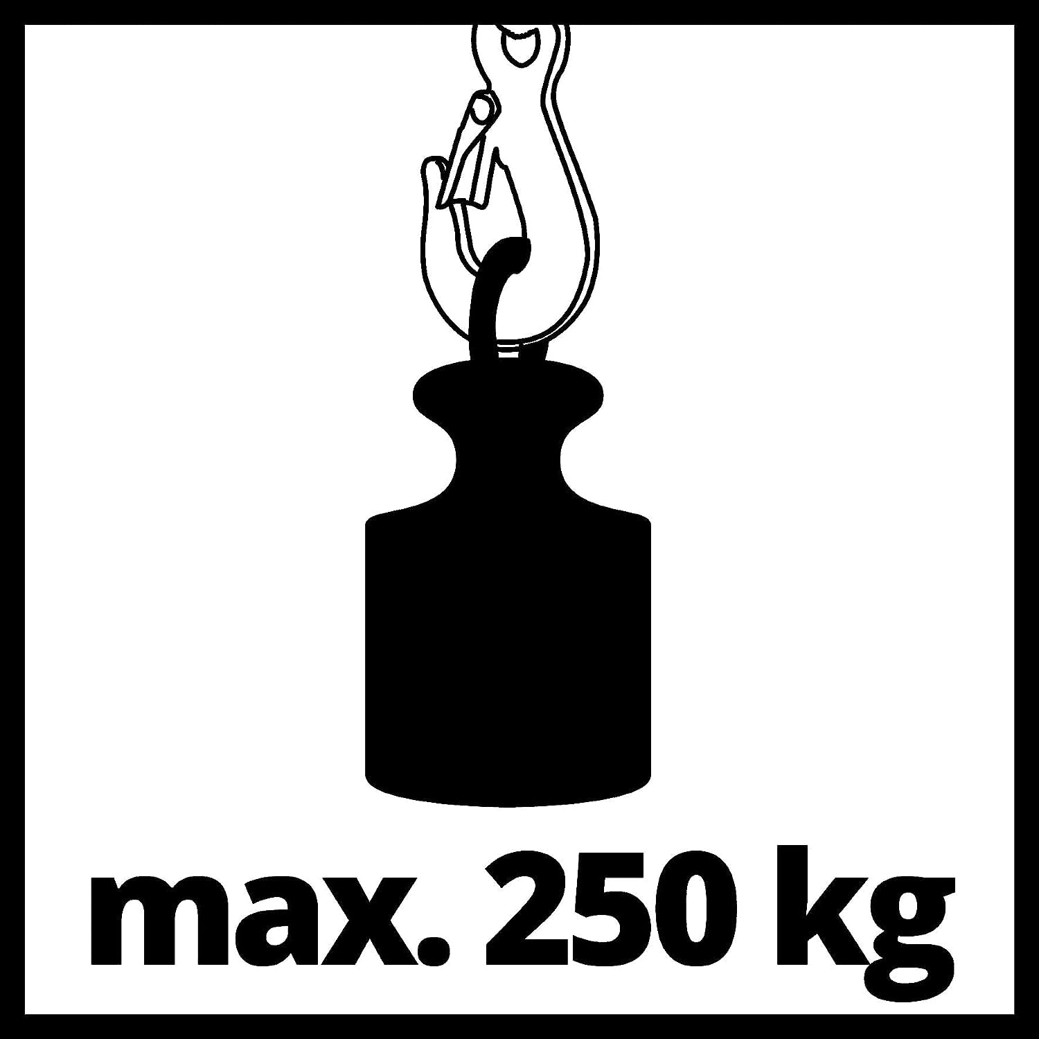 Einhell TC-EH 250 Seilhebezug 450 W automatische Bremse Endabschaltung 12 m Drahtseil Umlenkrolle