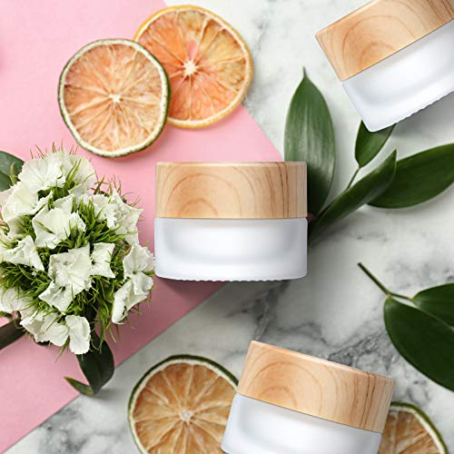 Geiserailie 10 Pieces Glass Cosmetic Containers Empty Sample Jars with Leak Proof Lids Makeup Sample Containers for Lotion Cream Cosmetic (5 Gram)2