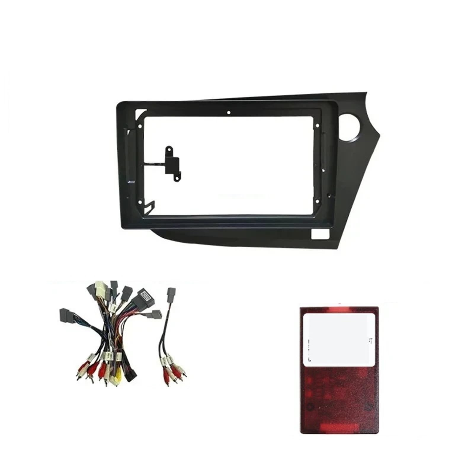 JKELPV Car Radio Frame Kit Fit For HONDA Insight 2009-2014 9inch Car Radio Frame Fascia Adapter DVD Radio Dash Fitting Panel Kit Radio adapter(FrameB cable canbus2)