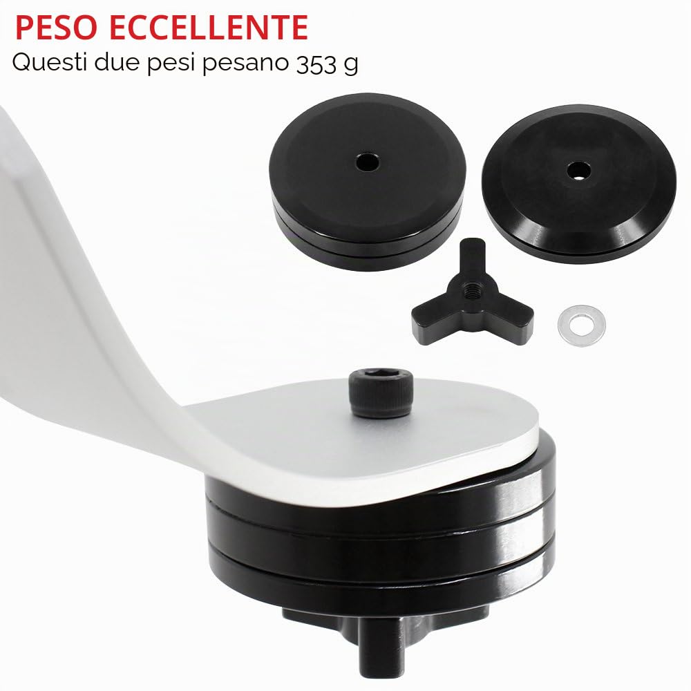 AFUNTA Pro Handheld video della telecamera stabilizzatore costante, ideale per GoPro, Cannon, Nikon o qualsiasi fotocamera DSLR fino a 0.95 KG Con Smooth Pro Glide fisso Cam - Rosso + argento + nero