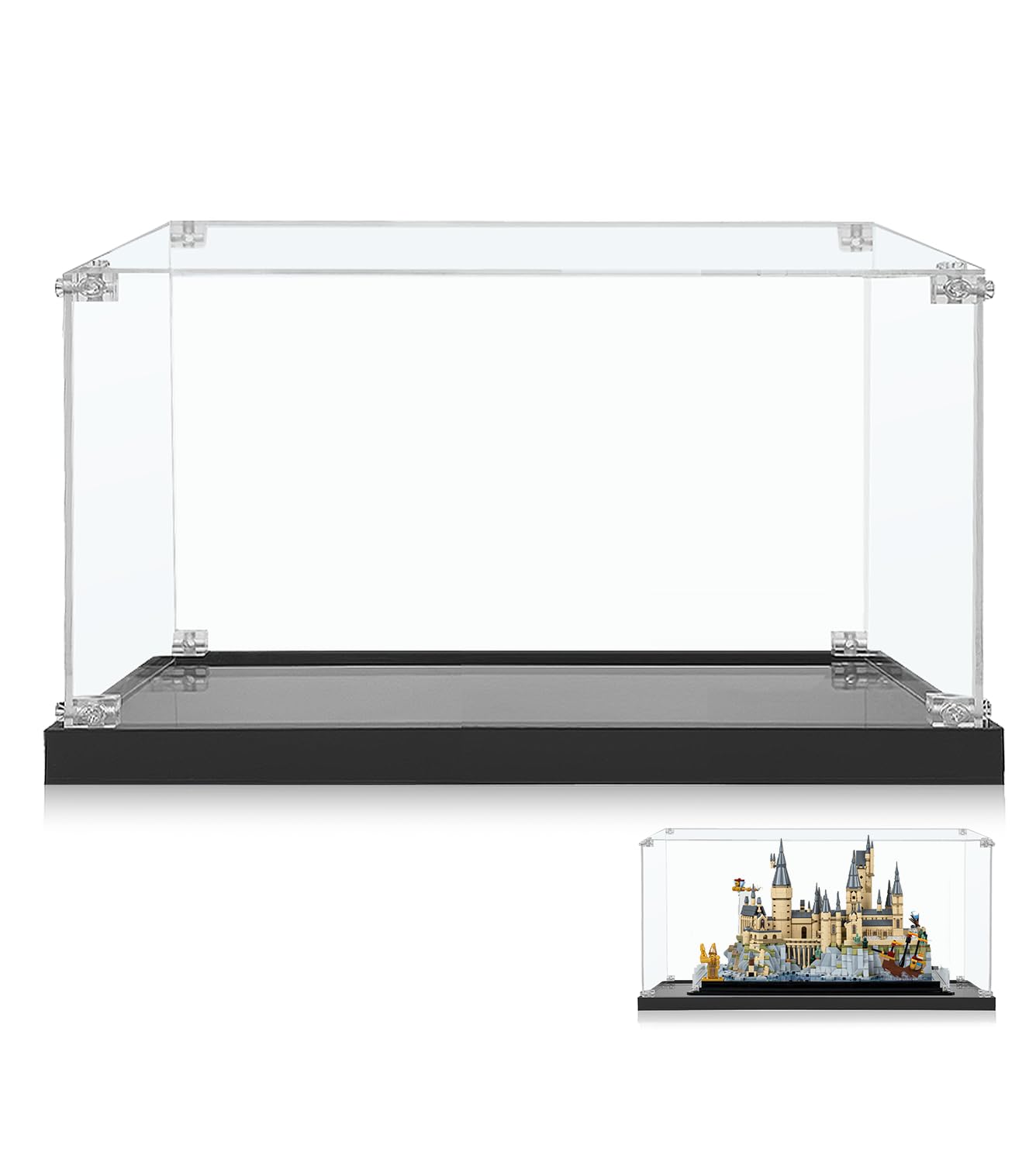 Vitrine en Acrylique pour Lego Harry Potter Poudlard Castle and Grounds 76419 - Idée Cadeau pour Adulte - Modèle d'affichage à Construire - Dimensions : 39 x 29 x 25 cm