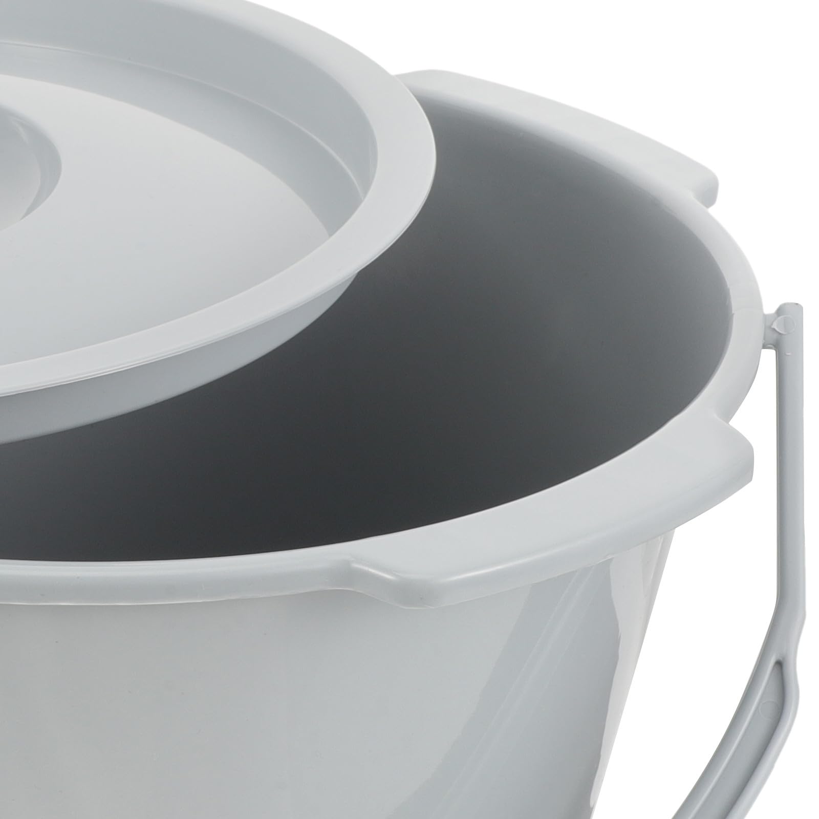 HOMSFOU Vaso da Notte con Coperchio in Plastica Robusta, Orinatoio Portatile con Manico per Anziani e Adulti, Sputacchiera Sigillata per Uso Domestico e Viaggi, Comodino Salvaspazio