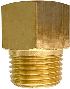 Yoebor 3/8" BSP Female to 3/8" MNPT Adapter Gauge Sensor Brass Fitting 2pcs