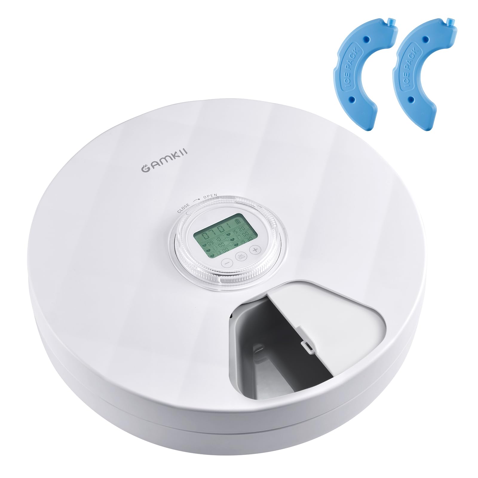 Automatic Cat Feeder Battery Power- ABS, White