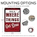 Funny Metal Garage Signs For Man Cave Shop Accessories, Wall Art Decor Gifts- This Is Where Things Get Done Eventually 8 x 12 inches