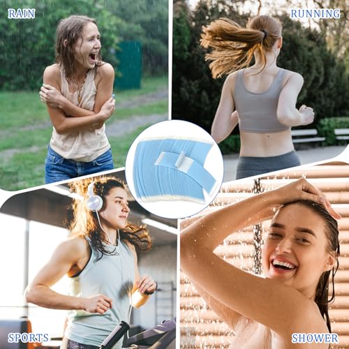 48 Pcs Lace Tape for Wigs Double Sided Waterproof Wig Tape Strong Adhesive Wig Tapes for Lace Front Wigs Clear Hair Glue Tapes for Hairpieces Hair Extensions and Toupee can Easy Removal