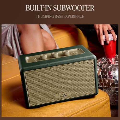 Image of Stone Opus, 80W Signature Sound, 12HRS Battery, Multilink Connectivity, Built-in Subwoofer, Premium Design, TWS, Bluetooth Speaker, Wireless Speaker, Portable Speaker (Sea Green)