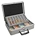 Produktbild WEDO 149100812 Geldzählkassette Maxi, Pulverbeschichtetes Stahlblech, mit 2 Tragegriffen und 4-Fächereinsatz für Geldscheine, Zylindersicherheitsschloss, 37 x 29 x 11 cm, grau