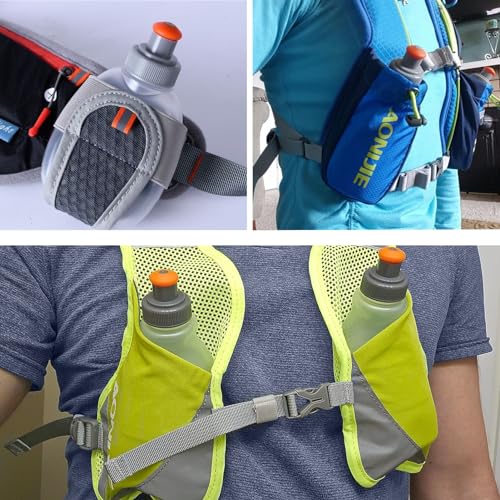 Image of Azarxis Running Water Bottles Flask BPA Free Leakproof Hydration Vest Packs Waist Belt Replacement for Triathlon Marathon Hiking Cycling Climbing Runner