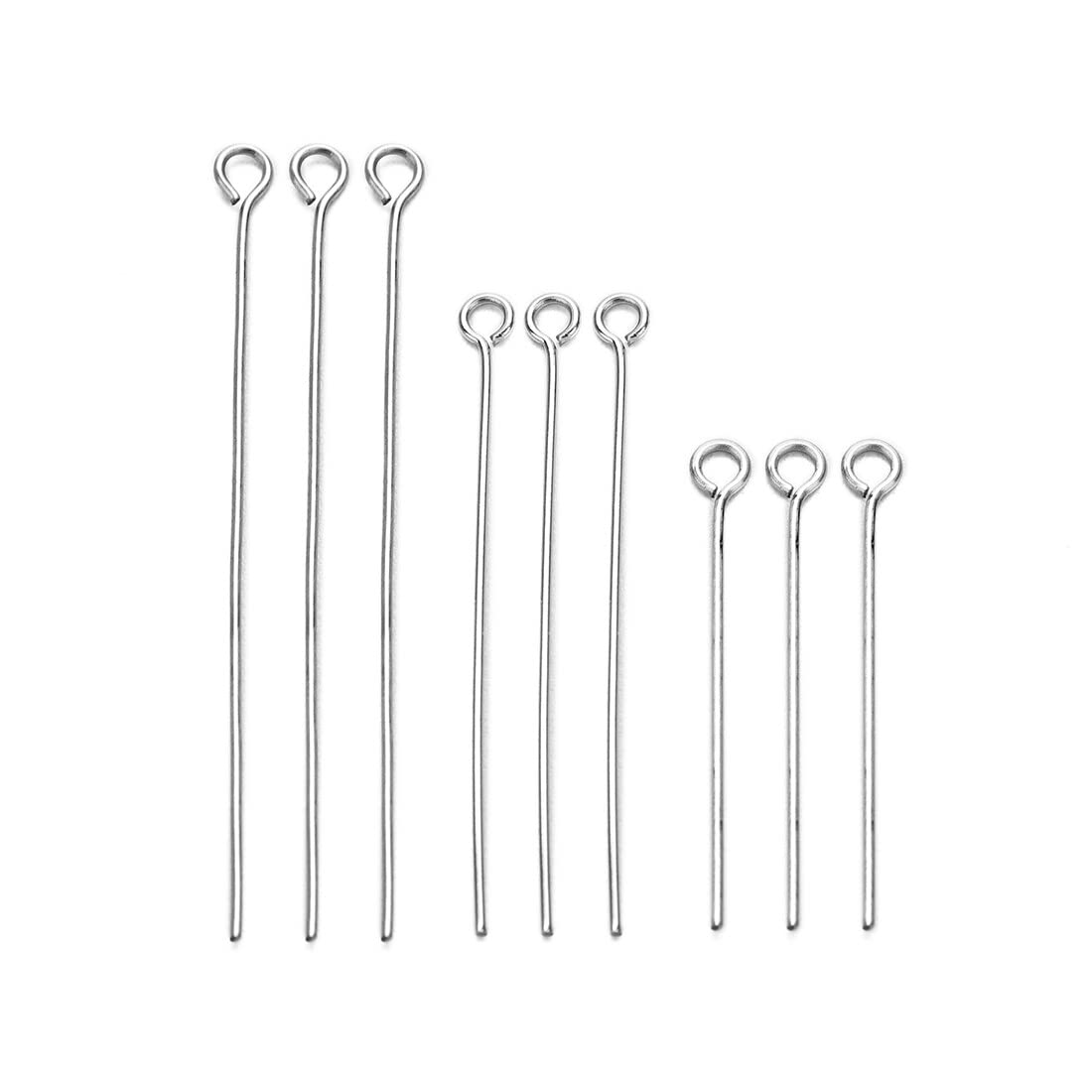 100Pcs/Lot Stainless Steel Headpin Diy Jewelry Accessories Earrings Beading Eye Pins Flat Head Pins For Jewelry Making Supplies Durable and Professional