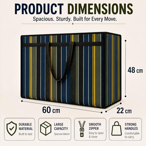 Image of PulGos Pack - 1 Extra Large Storage Bag | Heavy Duty Big Bag for Clothes