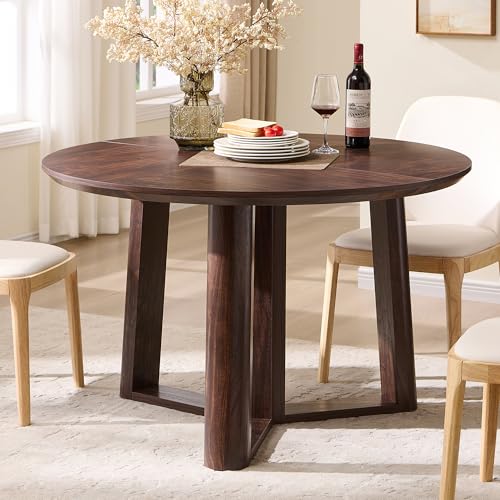OKD 47" Dining Table for 4-6, Round Dining Room Table