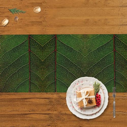 Chemin de table 152 cm texture veines déco salle à manger buffet - 6