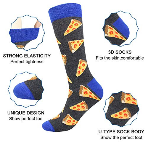 Funny Socks For Men - Fun Crazy Dress Socks Mens Novelty Cool Funky Sock Colorful Design Pattern Casual Crew Socks Gift Pack #TOP1