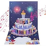 Design unique:Carte Pop Up L'utilisation d'un motif de sculpture en papier creux donne à l'ensemble du gâteau une apparence délicate et tridimensionnelle, créant une atmosphère d'anniversaire joyeuse et chaleureuse pour cette journée spéciale