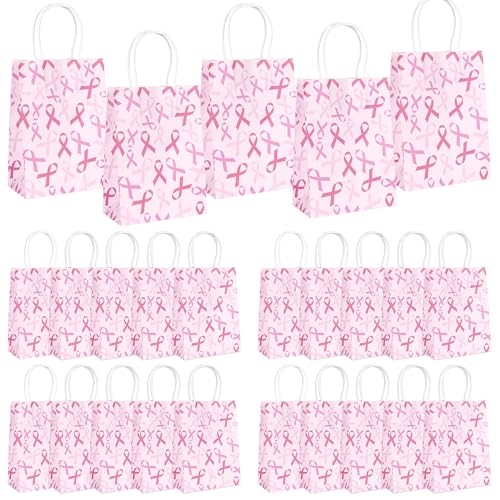 Biiange 25 sacs cadeaux sensibilisation cancer sein 3,15 x 5,91 x 8,27 po