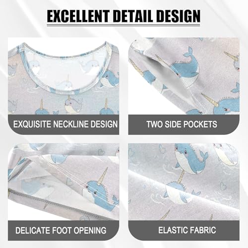 Cute Dolphin Pajama Set Pajamas Sleepwear Nightwear Loungewear Clothes Set B04046424