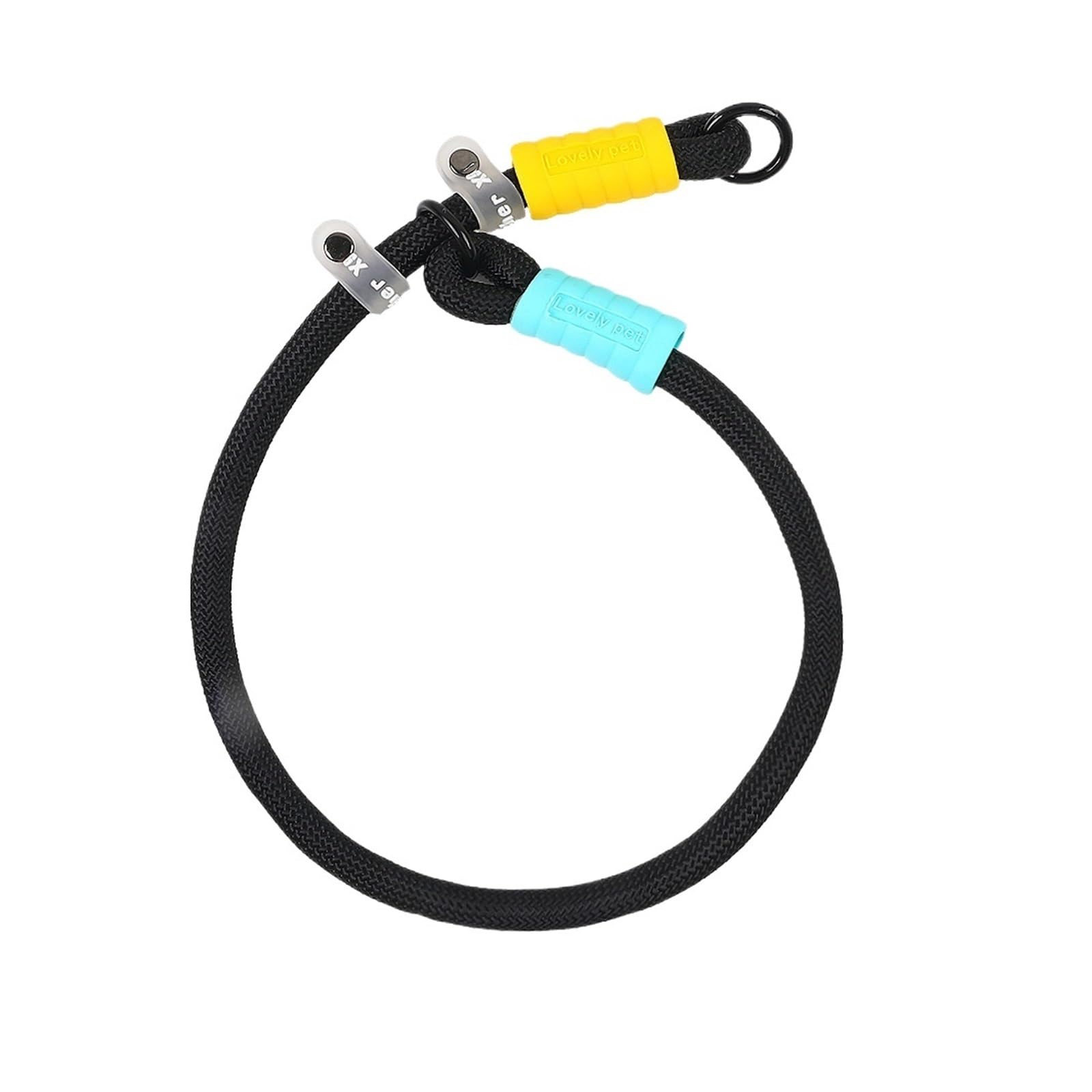 Corde de traction chien robuste accessoire marche couleur bonbon noir