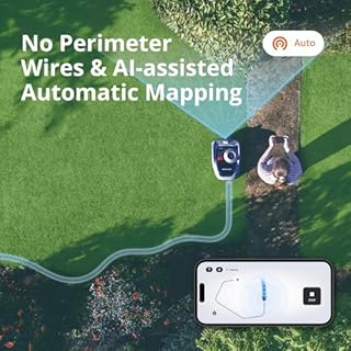 Segway Navimow i105E Robotic Lawn mower without Boundary, Rec. 500 m², Max. 600 m², EFLS 2.0 RTK + Vision Robot Lawnmower, AI Automatic Mapping, Virtual Limiting, Multi-Zone Management