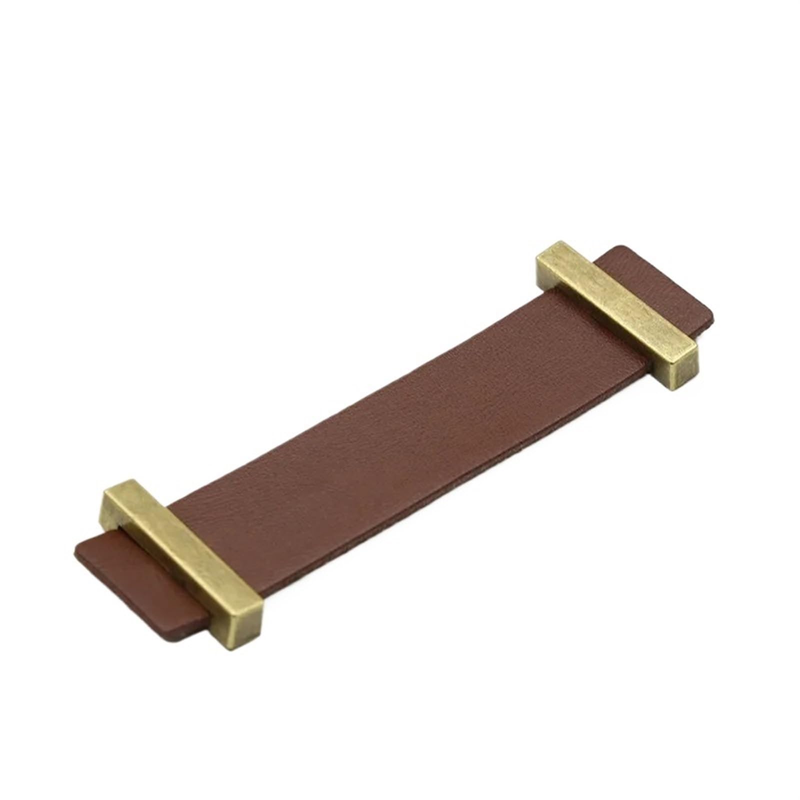 Cqahdsevf Dark Brown Leather Drawer Pulls, Leather Zinc Alloy Handles Cabinet Drawer Wardrobe Multicolor Multiple Sizes(,96Mm)
