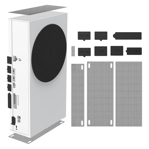 Dpofirs Staubfilter for Xbox Series S, 8 Silikonstopfen und 4 PVC-Netze Set, AntiDust Vent Cover Staubdichte Hülle S Series S Zubehör for Xbox Series S