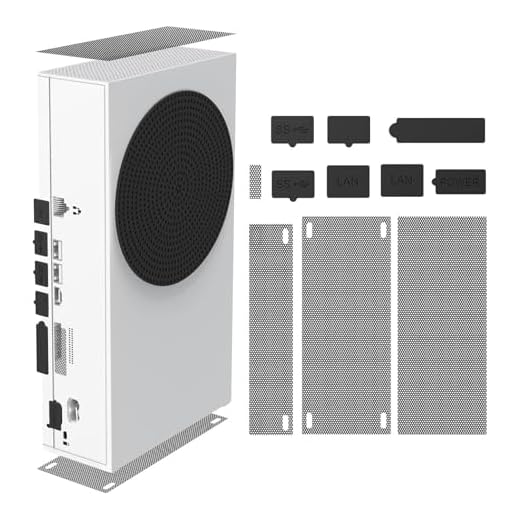 Dpofirs Staubfilter for Xbox Series S, 8 Silikonstopfen und 4 PVC-Netze Set, AntiDust Vent Cover Staubdichte Hülle S Series S Zubehör for Xbox Series S