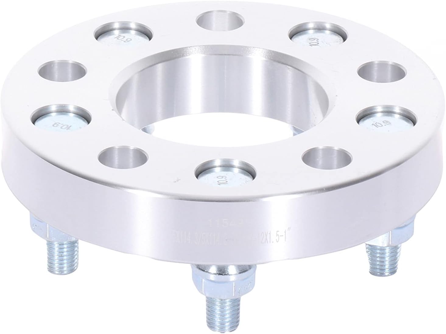 LSAILON 2pcs 5 Lug Wheel spacers 1" 5x4.5 5X114.3mm 12x1.5 Studs 71.6mm Silver Wheel Spacers fit for 1995-2000 for Avenger 1987-1999 for Caravan 1987-2010 for Grand for Caravan