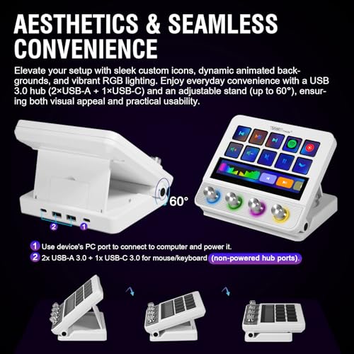 Image of Macro Pad, Streaming Deck Stream Controller Soundboard Keypad, Programmable Keys USB Shortcut Keyboard for Gamer Streamer, Audio Mixer for OBS, YouTube, Office Desk Setup, PC, Mac