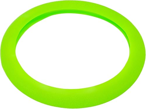 Miniatura 3 de Funda para volante, funda universal de silicona para volante de automóvil de 36 a 16.5 in, diseño antideslizante (verde)