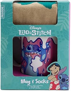 Paladone and Stitch Ceramic Coffee Mug and Socks Gift Set Officially Licensed Disney Merchandise PP9762LS