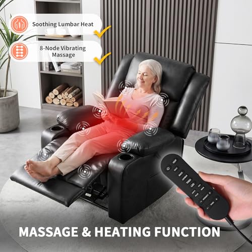 Image of EONIX Dual Motor Power Lift Recliner Chair for Elderly, 400lb, Black