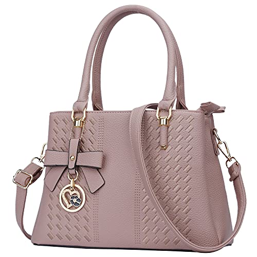 Image of KKXIU Women Satchel Bags Handle Shoulder Handbags and Purses Pockets Zipper Leather Crossbody Bags