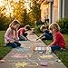 75 PCS Sidewalk Chalk for Kids - 14 Colors, 5 Glitter, Non-Toxic Washable Jumbo Chalks - Bulk Set of Outdoor Paint for Kids and Toddlers - Chalkboard Toys - Big Bucket Chalk for Party