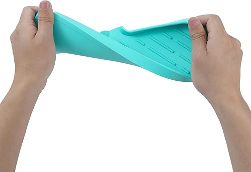 Vista 250 de Jaboneras de baño de silicona con boquilla de drenaje, organizador de fregadero de baño y cocina, soporte para esponja, bandeja de jabón para Gris