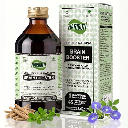 Image of Brain Booster Tonic for Brain & Memory Wellness with Brahmi, Shankhpushpi, Vacha and 10 Other Herbs & Botanicals, 225ml, for Adults & Kids