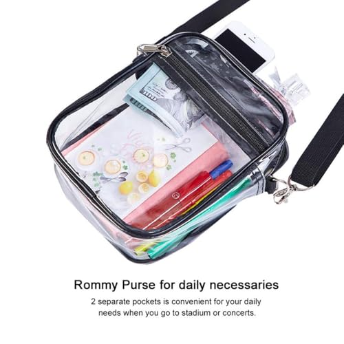 Crossbody Bag with Adjustable Shoulder Strap, Stadium Approved PVC Purse4