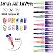 12 Colors Nail Art Polish Pens,Quick-Drying Acrylic Art Paint Markers for Painting Nails,Dotting Pen Drawing Painting Brush for DIY Nail Art Beauty Adorn Manicure Tools