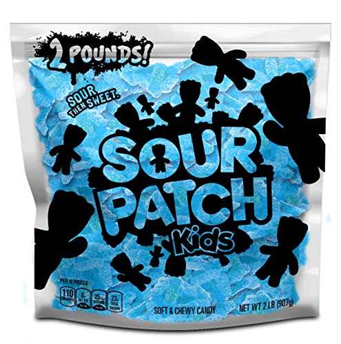 SOUR PATCH KIDS Blue Raspberry Soft & Chewy Candy, 2 lb Bag