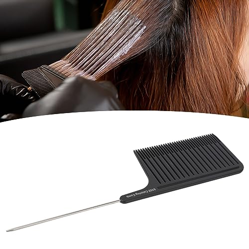 Peine profesional para mechas con punta de acero inoxidable negro miniatura 3