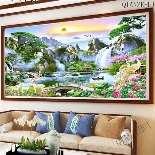 Diamond painting 5D DIY point de croix cristal avec motif animal pour activité manuelle adulte