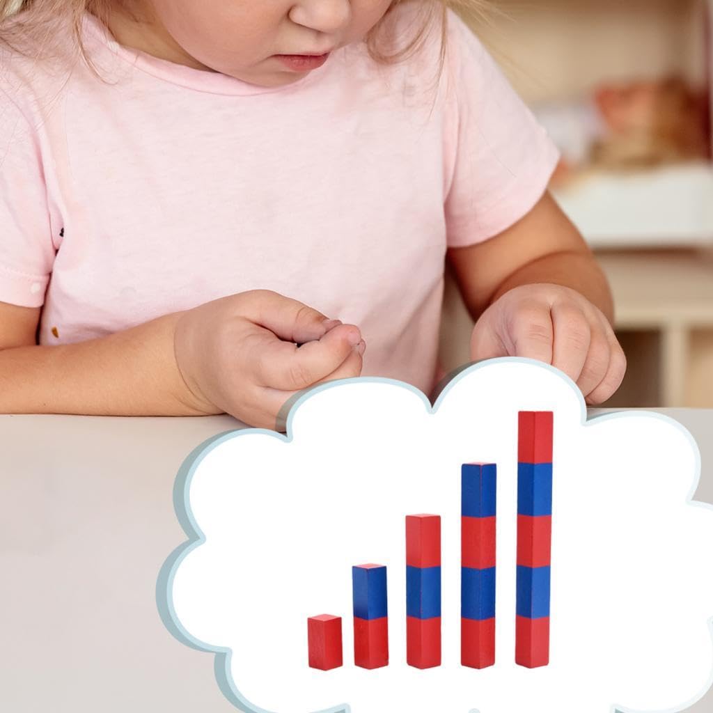 ATORSE Montessori Red Blue Number Rods Count from 1 to 10 Numerical for Holiday - Image 7 thumbnail