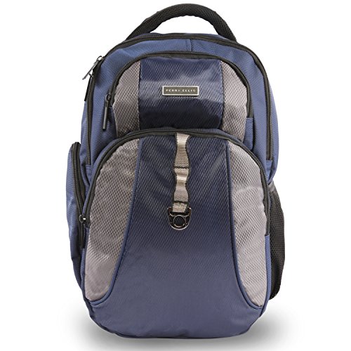 Perry Ellis P14 Business Laptop Backpack, Navy, One Size