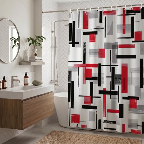 Rideau de douche imperméable et lavable en machine pour baignoire