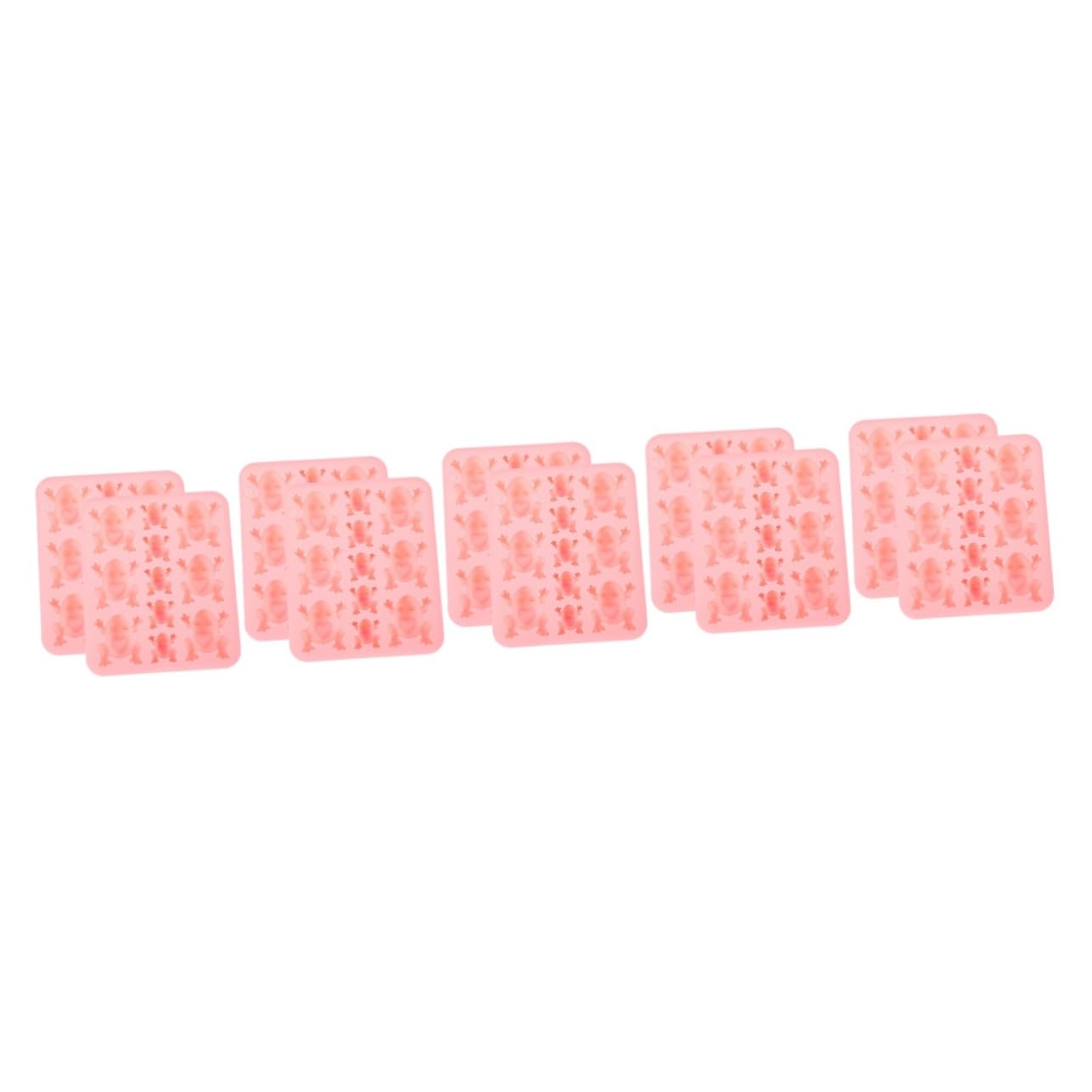 Uonlytech 5 Ensembles Moule En Silicone Grenouille Moule A Gateau Décoration Grenouille À Bonbons le À Chocolat Chocolat Gel De Silice Rose 2 Pièces * 5