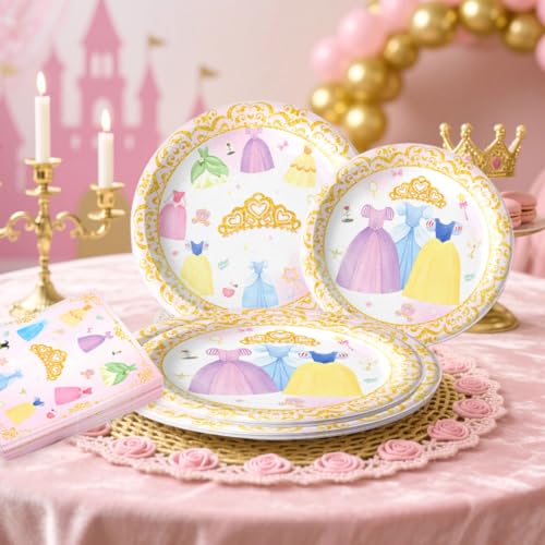 JeVenis princesses fete anniversaire decorations princesses party vaisselle