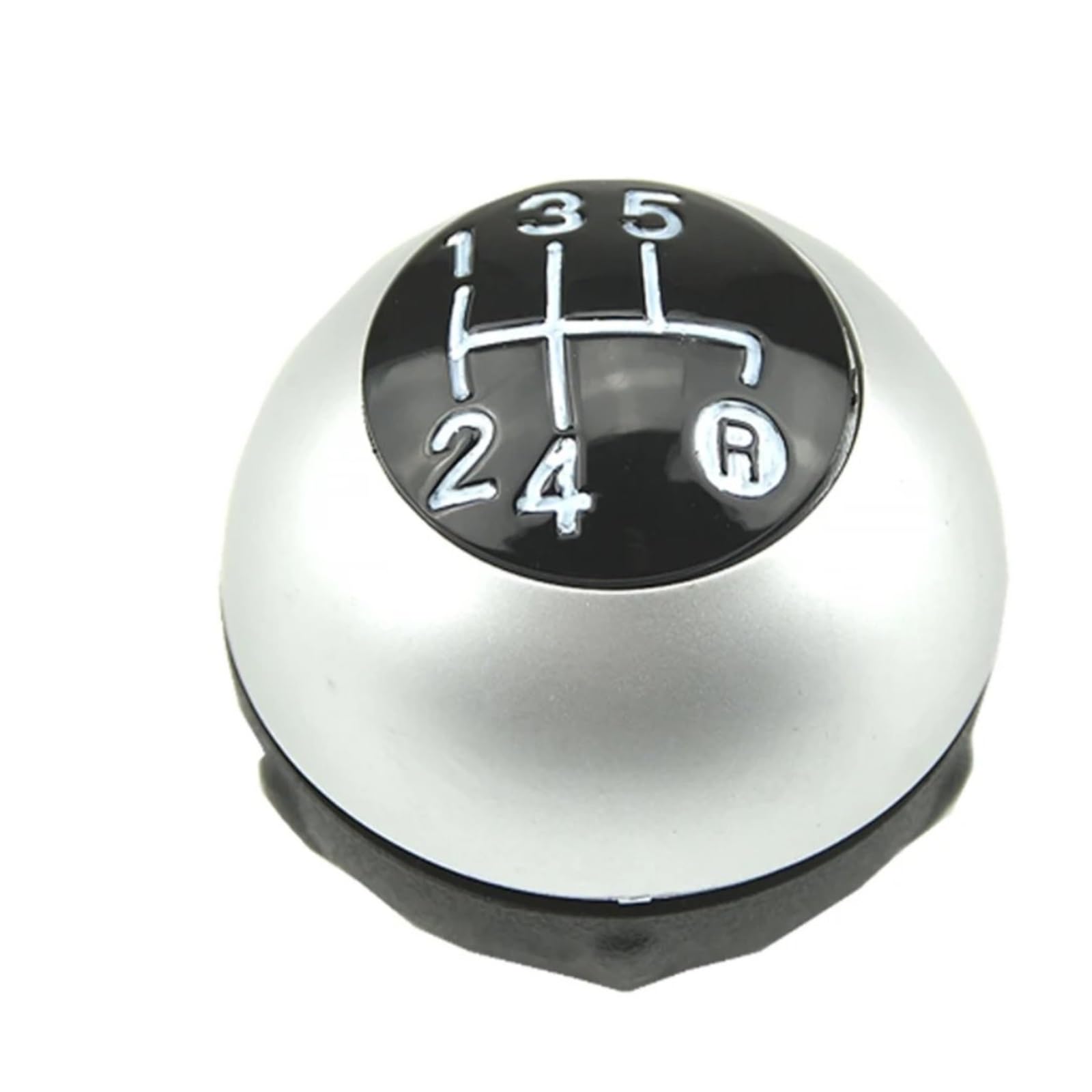 Jsyalmslw 5 Speed Matte Sliver Gear Shifter Knob For Fiat 500 2012-2018 2017-500C 2014-500 Cult Upgrade