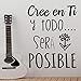 Docliick® Frase Vinilo"Cree en ti y todo será posible" Vinilos decorativos,vinilo frases...