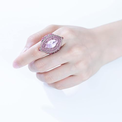 Vista 3 de Anillo de mujer - 1.260 in estilo turco rosa piedra preciosa vintage anillo mujer joyería J0769PINK